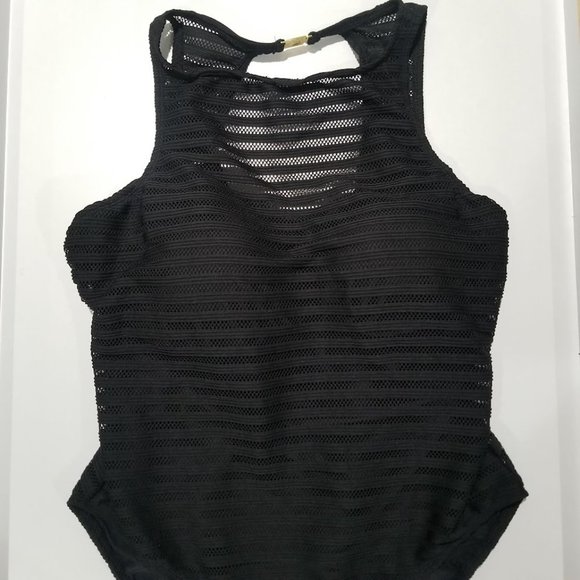 Lauren Ralph Lauren Plus Size Shadow Stripe OnePiece Swimsuit Ottoman Stripe 22W - Picture 5 of 12